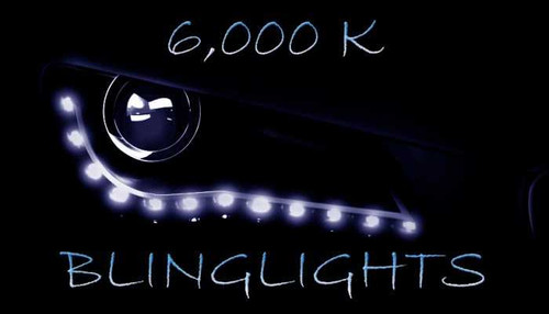 6000K Audi Light Strips LED DRLs Day Time Running Lamps Lights for Headlamps Headlights