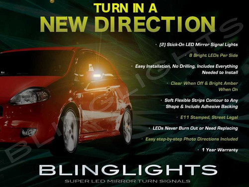 Fiat Grande Punto LED Side Mirrors Turnsignals Lights Turn Signals Lamps Mirror Signalers