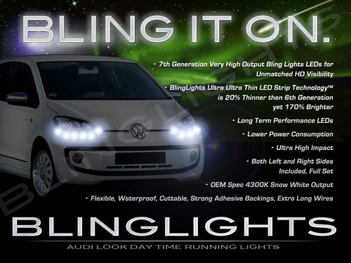 Skoda Citigo LED DRL Head Light Strips Day Time Running Lamp Kit Škoda