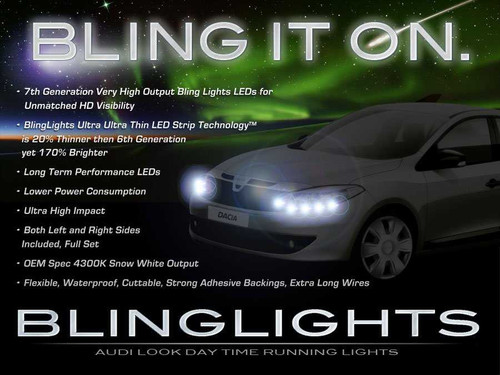 Dacia Logan DRL LED Head Lamp Light Strips Day Time Running Kit