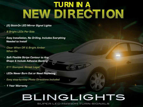 Dacia Logan LED Mirror Turn Signal Set Side Blinker Lamp Kit