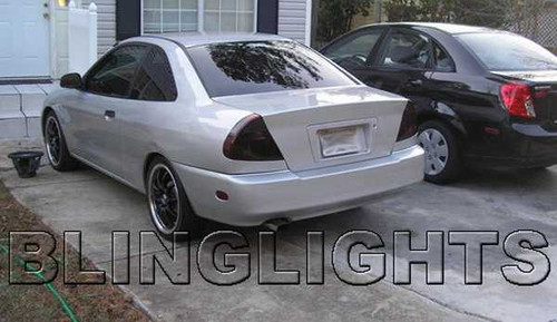 Mitsubishi Mirage Tinted Smoked Tail Lamp Light Overlay Kit mk5 Film Protection