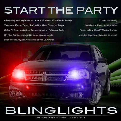 Dodge Avenger Strobe Lights for Headlamps Headlights Head Lamps Police Strobes Kit