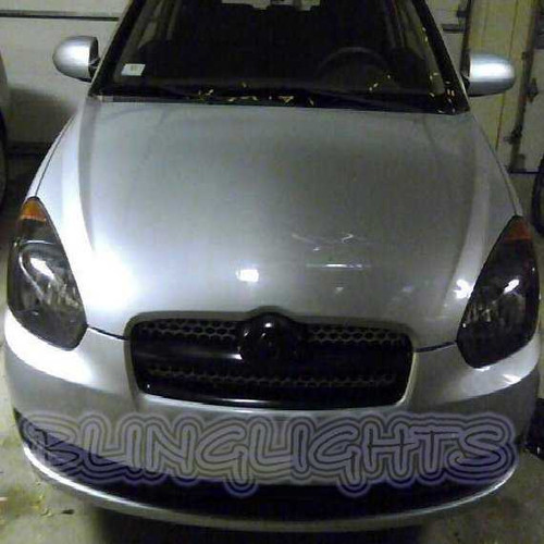 Hyundai Verna Tinted Smoked Headlamp Headlight Overlays Film Protection