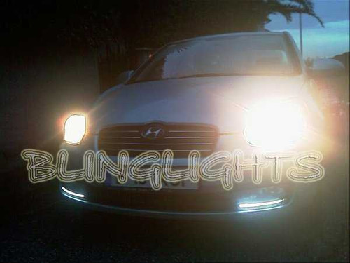 Hyundai Brio LED DRL Light Strips Headlamps Headlights Head Lamps Day Time Running Strip Lights