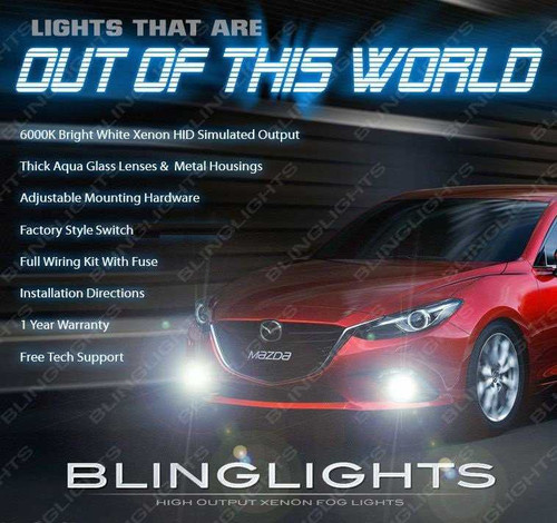 2014 2015 2016 Mazda3 Fog Lamps Driving Lights Sedan Hatchback