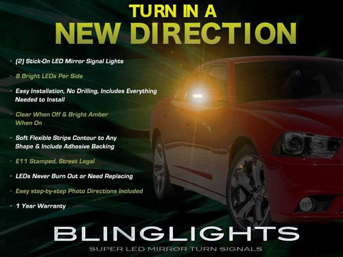 Dodge Magnum LED Side Mirror Light Turn Signal Lamp Kit Blinkers set