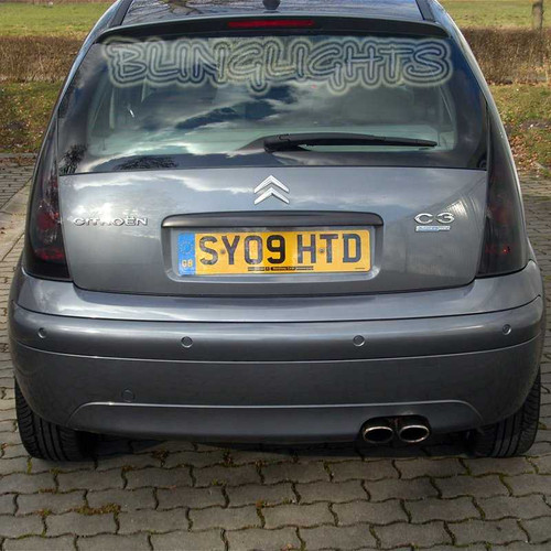 2006 2007 2008 Citroën C3 Tinted Smoked Taillamps Taillights Protection Overlays Film