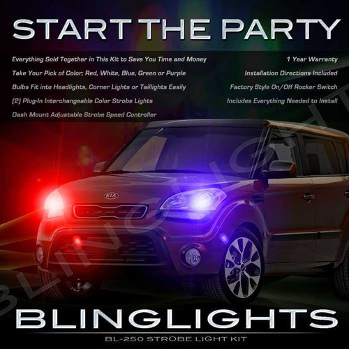 BlingLights Brand Strobe Lights for Headlights or Taillights compatible with Kia Soul