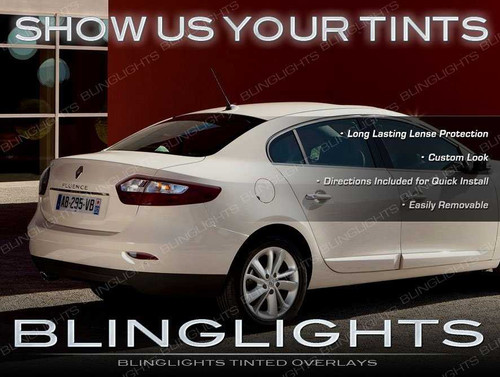 Renault Fluence Tinted Tail Lamp Light Smoked Overlays Kit Vinyl Film Protection