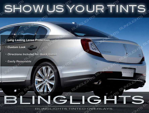 Lincoln MKS Tinted Tail Lamps Smoked Lights Overlays Kit film protection