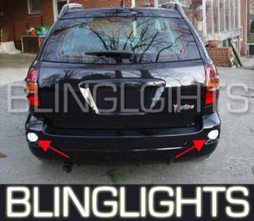 2003-2008 Pontiac Vibe Rear Bumper LED Lamps Reverse Backup Driving Fog Back-up Lights Kit