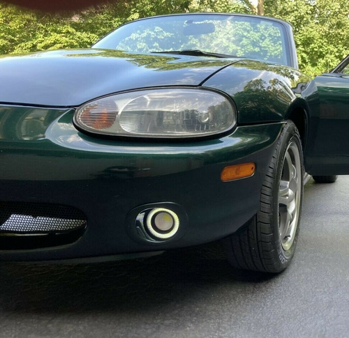 LED White Halo Fog Lights Lamps for 2001-2005 Mazda MX-5 Miata NB