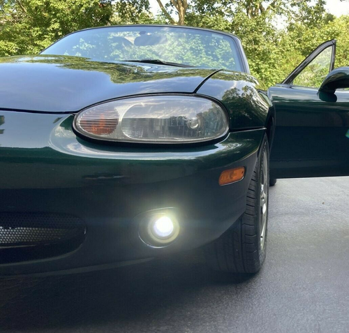 LED White Halo Fog Lights Lamps for 2001-2005 Mazda MX-5 Miata NB