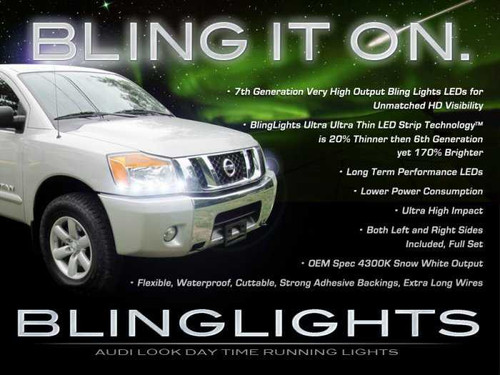 Nissan NV Cargo Passenger LED Strip Lights Headlamps Headlights DRLs NV200 NV1500 NV2500 NV3500 HD