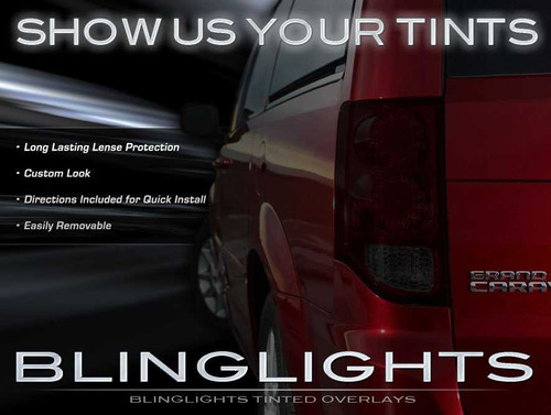 Dodge Grand Caravan Tinted Smoked Protection Overlays Film for Taillamps Taillights Tail Lamps