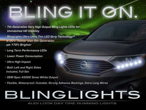 Nissan Quest LED DRL Head Light Strips Day Time Running Lamp Kit