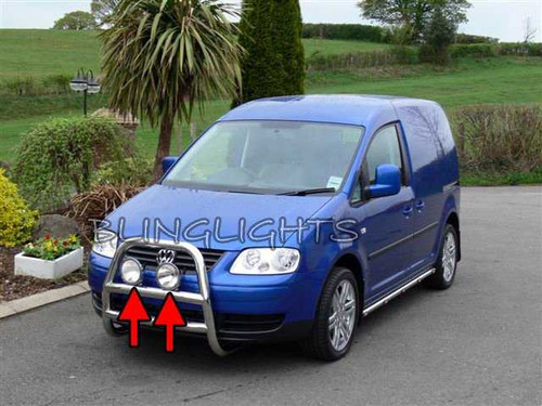 Volkswagen VW Caddy Auxiliary Lamp Brush Bar Driving Lights Off Road Aux Offroad Lamps Kit