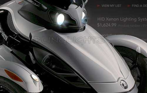 Xenon HID Conversion Kit for Can-Am Spyder Roadster Trike Head Lights