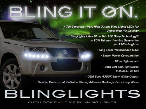 Chevrolet Chevy Tracker LED DRL Light Strips Headlamps Headlights Head Lamps Day Time Running Lights