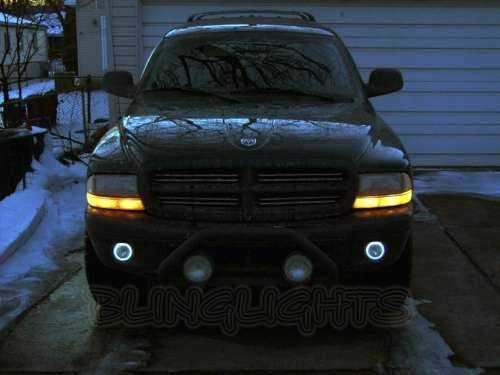 LED Halo Fog Lights for 1998 1999 2000 2001 2002 2003 Dodge Durango