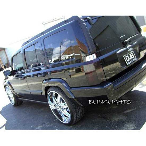 Jeep Commander Murdered Out Taillight Covers Smoked Taillight Overlays