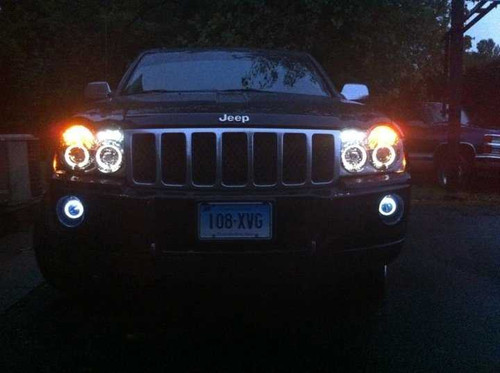 LED Halo Fog Lights for 2005 2006 2007 2008 2009 2010 Jeep Grand Cherokee