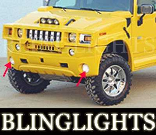 2002 2003 2004 2005 2006 2007 2008 2009 Hummer H2 Erebuni Body Kit Bumper Fog Lamps Driving Lights