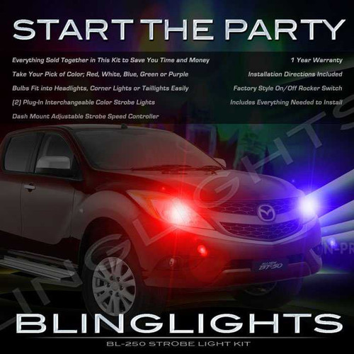Mazda BT-50 BT50 Strobe Police Light Kit for Headlamps Headlights Head Lamps Lights Strobes