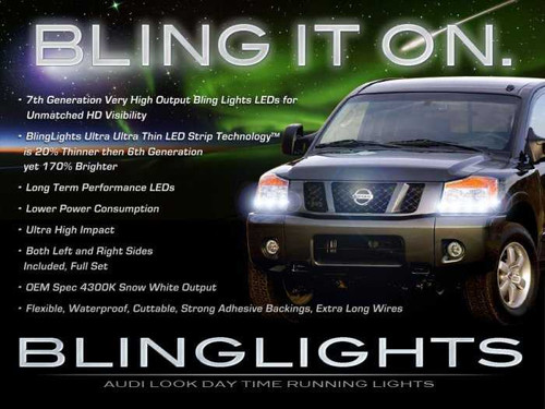 Nissan Titan LED DRL Head Light Strips Day Time Running Lamps