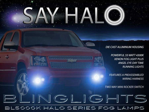 2007 2008 2009 2010 2011 Chevrolet Chevy Avalnche Halo Foglamps Angel Eye Fog Lamps Lights Kit
