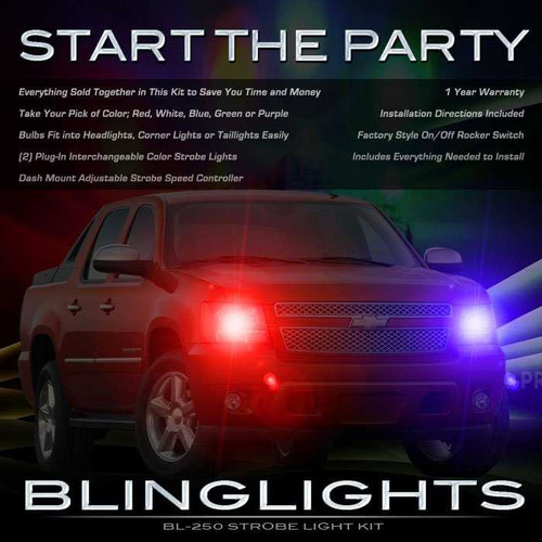 Chevrolet Avalanche Strobe Lights Head Tail Lamps Strobes Headlamps Headlights Taillamps Kit