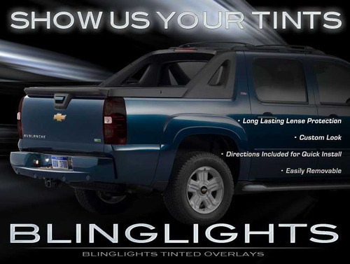 Chevrolet Avalanche Tint Film Overlays for Taillamps Taillights Tail Lamps Lights Film