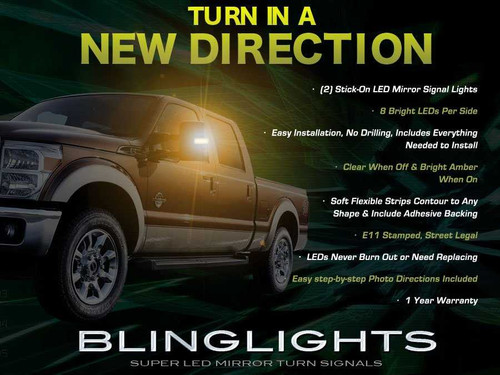 Ford F-250 Super Duty LED Mirror Turnsignals Lights Side Mirrors Turn Signals Lamps F250 Signalers