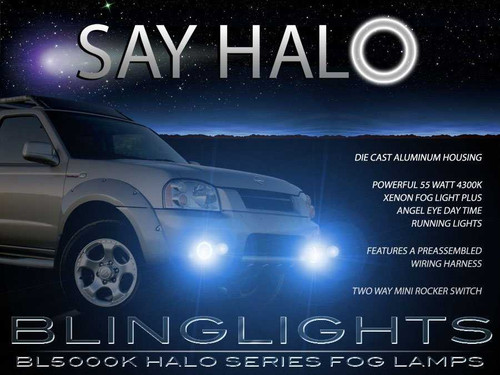 LED Halo Angel Eye Fog Lights Lamps for 2001+ Nissan Navara D22