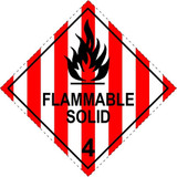 Flammable Solid 4 25mm perm paper