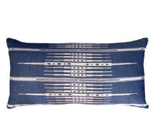 Tangiers in Indigo & Natural Lumbar Pillow Cover - Only 2 Left Tangiers in Indigo & Natural Lumbar Pillow Cover - Only 2 Left