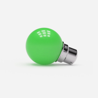 G45 Golf Ball Shape Shatterproof Festoon Lamp, Green, B22