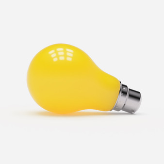 GLS Shape Shatterproof Festoon Lamp, Yellow, B22