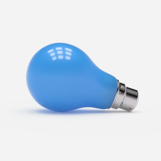 GLS Shape Shatterproof Festoon Lamp, Blue, B22