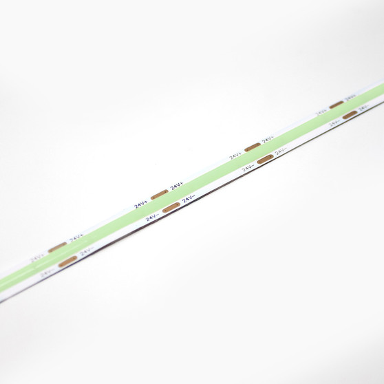 Professional Series COB Continuous LED Tape, 11.2w p/m, Green, 5 Metre Reel, 24V