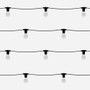 Core Series Connectable Festoon String 20m, 40 Fixtures, 500mm Spacing, Black, IP44