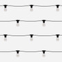 Core Series Connectable Festoon String 5m, 10 Fixtures, 500mm Spacing, Black PVC, IP44