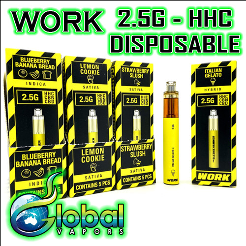 Work 2.5g Disposables (HHC, CBN, CBD)