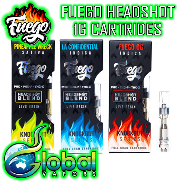 Fuego Headshot 1G Cartridges (PHC, PHC-P, THC-X)