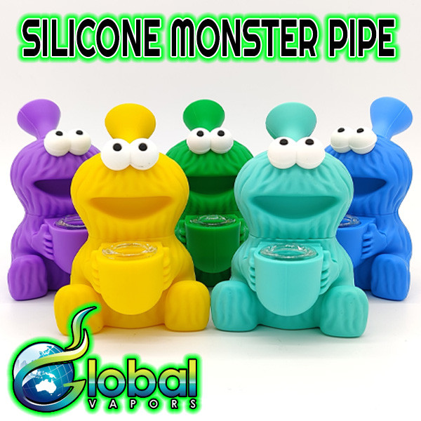 Silicone Cute Monster Pipe