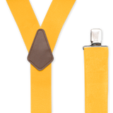 GOLD 2 inch Y-Back Suspenders - Strong Clips