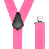 DARK PINK 2 inch Y-Back Suspenders - Strong Clips