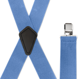 DENIM 2 inch X-Back Suspenders - Strong Clips