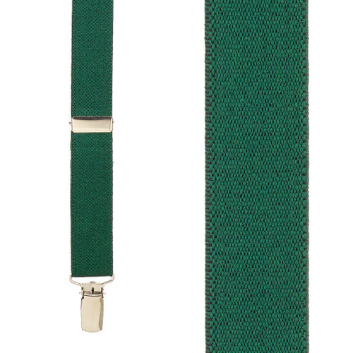 1 Inch Wide Clip Suspenders (X-Back) - HUNTER